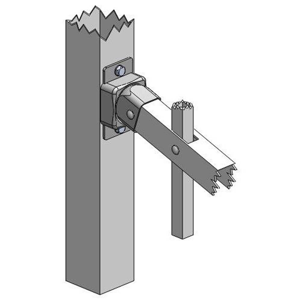 US Door and Fence White Steel Deluxe Fence Gate Hardware Kit