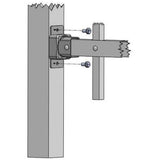 US Door and Fence White Steel Deluxe Fence Gate Hardware Kit