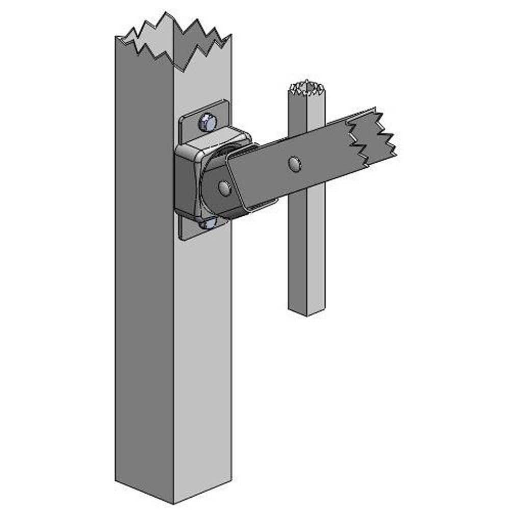 US Door and Fence White Steel Deluxe Fence Gate Hardware Kit