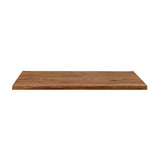 HARDWOOD REFLECTIONS 8 ft. L x 25 in. D Finished Teak Solid Wood Butcher Block Countertop With Live Edge