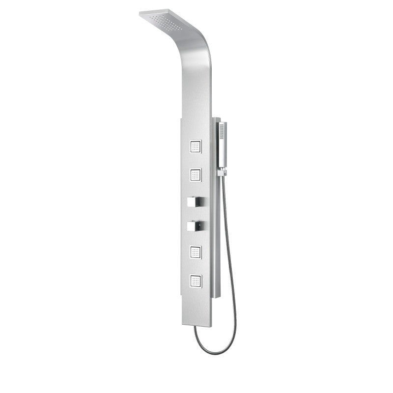 ANZZI Visor Brushed Steel 4-Spray Shower Panel System (Valve Included)