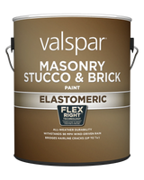 Valspar Duramax Flat Masonry & Stucco Elastomeric Exterior Paint, Tintable White, 126-fl oz