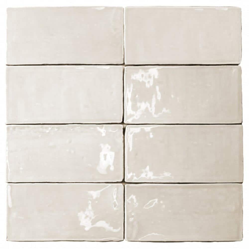 Ivy Hill Tile Catalina Vanilla 3 in. x 6 in. x 8 mm Polished Ceramic Subway Wall Tile (5.38 sq. ft./case)
