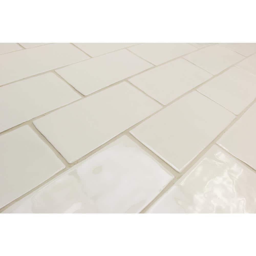 Ivy Hill Tile Catalina Vanilla 3 in. x 6 in. x 8 mm Polished Ceramic Subway Wall Tile (5.38 sq. ft./case)