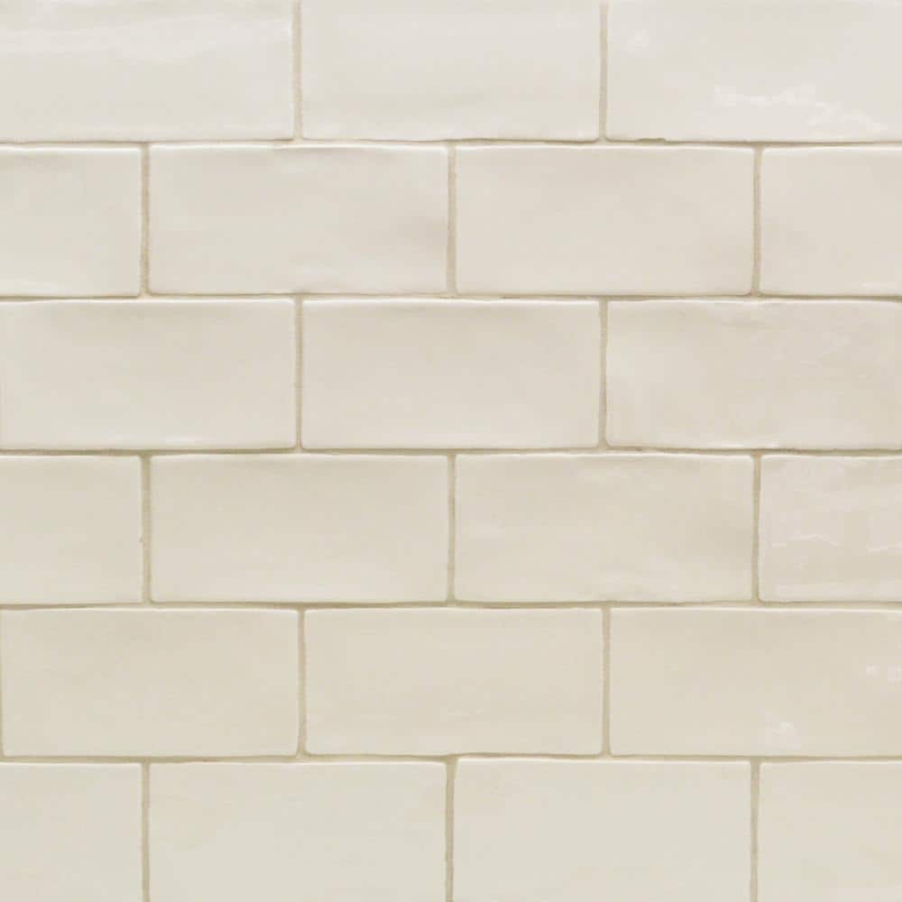 Ivy Hill Tile Catalina Vanilla 3 in. x 6 in. x 8 mm Polished Ceramic Subway Wall Tile (5.38 sq. ft./case)