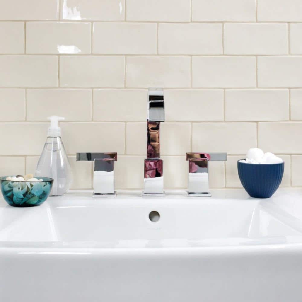 Ivy Hill Tile Catalina Vanilla 3 in. x 6 in. x 8 mm Polished Ceramic Subway Wall Tile (5.38 sq. ft./case)