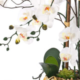 Vanity Art 35.43 in. H Gold-plated Phalaenopsis Orchid Floral Arrangement in Pot