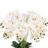 Vanity Art 26.77 in. H Artificial Orchid Floral Arrangement in Gold-plated Ceramics Vase