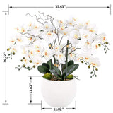 Vanity Art 36.22 in. H Artificial Phalaenopsis Orchids Floral Arrangement in Pot
