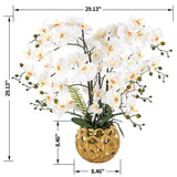 Vanity Art 29.13 in. H Artificial Orchid Floral Arrangement in Ceramics Vase