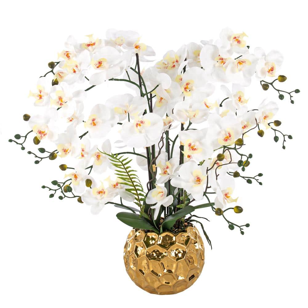Vanity Art 29.13 in. H Artificial Orchid Floral Arrangement in Ceramics Vase