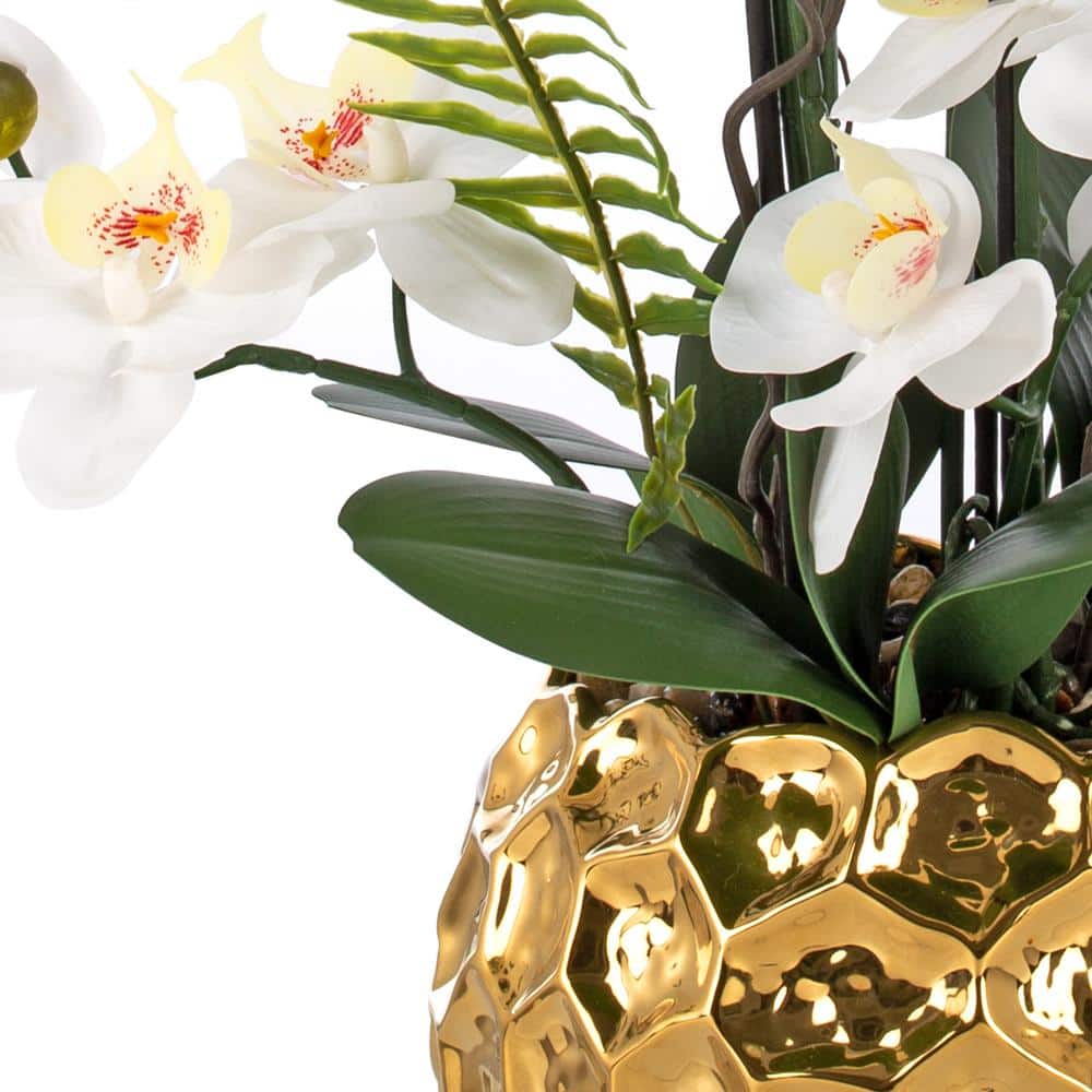 Vanity Art 29.13 in. H Artificial Orchid Floral Arrangement in Ceramics Vase