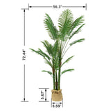 Vanity Art 72 .44 in. H Artificial Palm Tree in Pot (Set of 2)