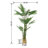 Vanity Art 85 .04 in H Artificial Palm Plant in Planter (Set of 2)