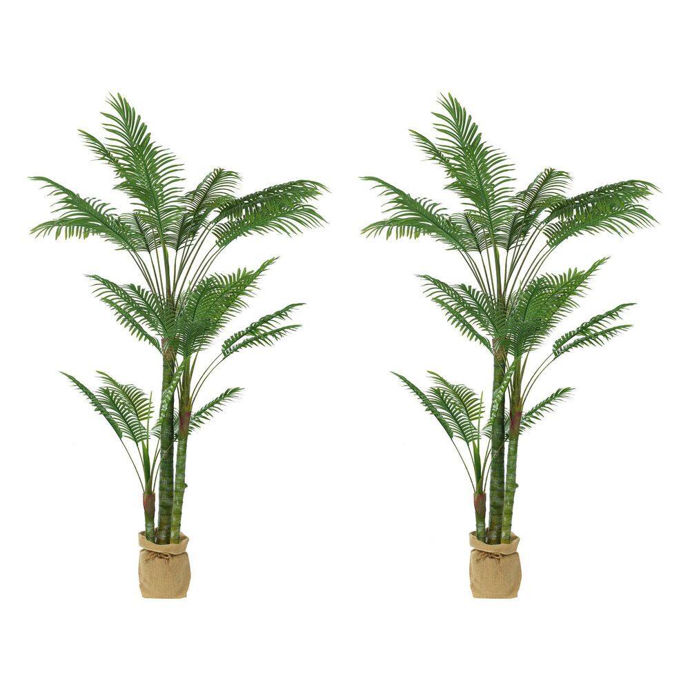 Vanity Art 85 .04 in H Artificial Palm Plant in Planter (Set of 2)