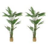 Vanity Art 85 .04 in H Artificial Palm Plant in Planter (Set of 2)