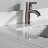 Vanity Art Genoa 60 in. W x 22 in. D x 36 in. H Bath Vanity in White with Engineered Marble Top in White with Basin and Mirror