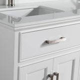 Vanity Art Genoa 60 in. W x 22 in. D x 36 in. H Bath Vanity in White with Engineered Marble Top in White with Basin and Mirror