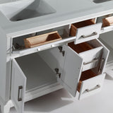 Vanity Art Genoa 60 in. W x 22 in. D x 36 in. H Bath Vanity in White with Engineered Marble Top in White with Basin and Mirror