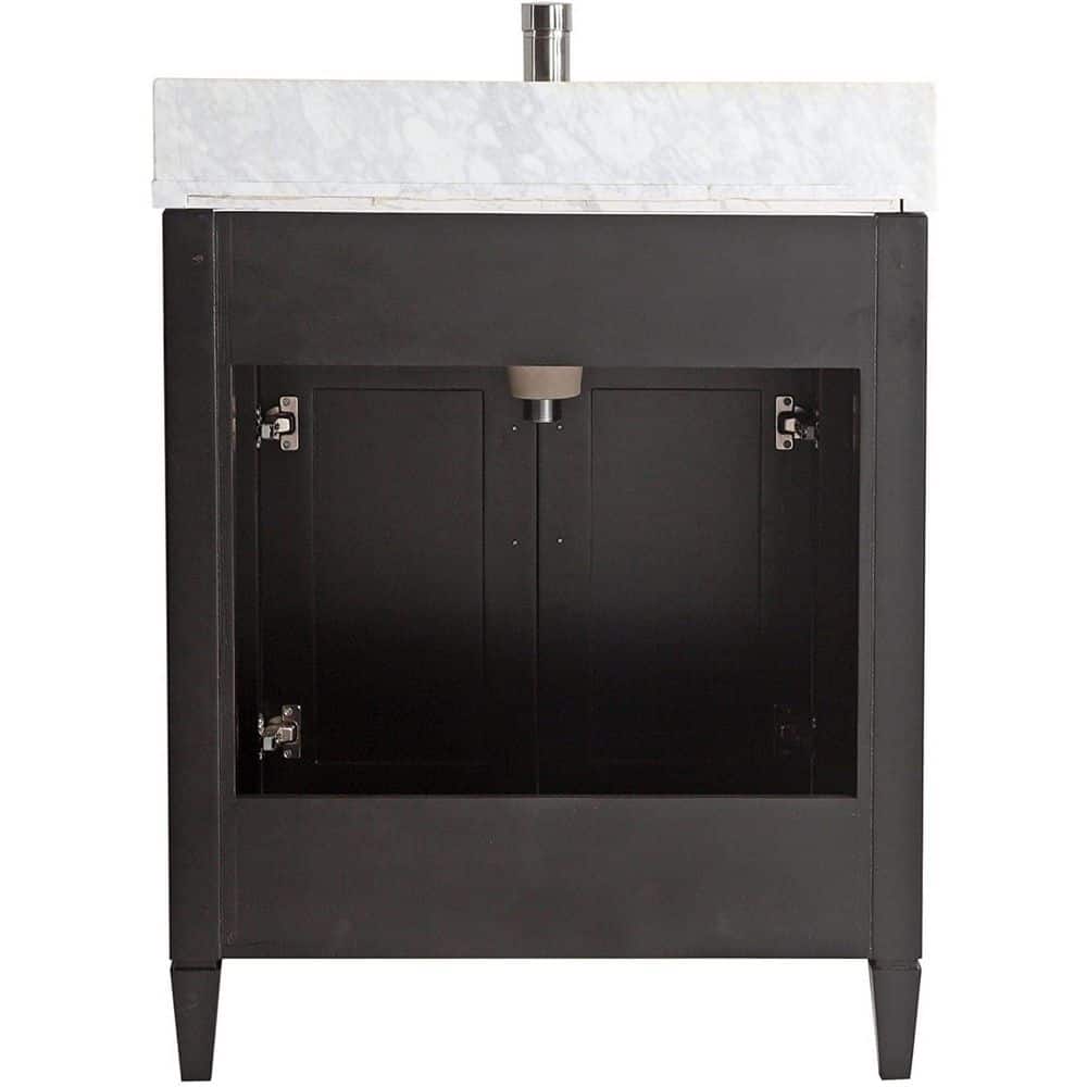 Vanity Art Savona 24 in. W x 22 in. D x 36 in. H Bath Vanity in Grey with Vanity Top in White with White Basin and Mirror