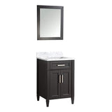 Vanity Art Savona 24 in. W x 22 in. D x 36 in. H Bath Vanity in Grey with Vanity Top in White with White Basin and Mirror