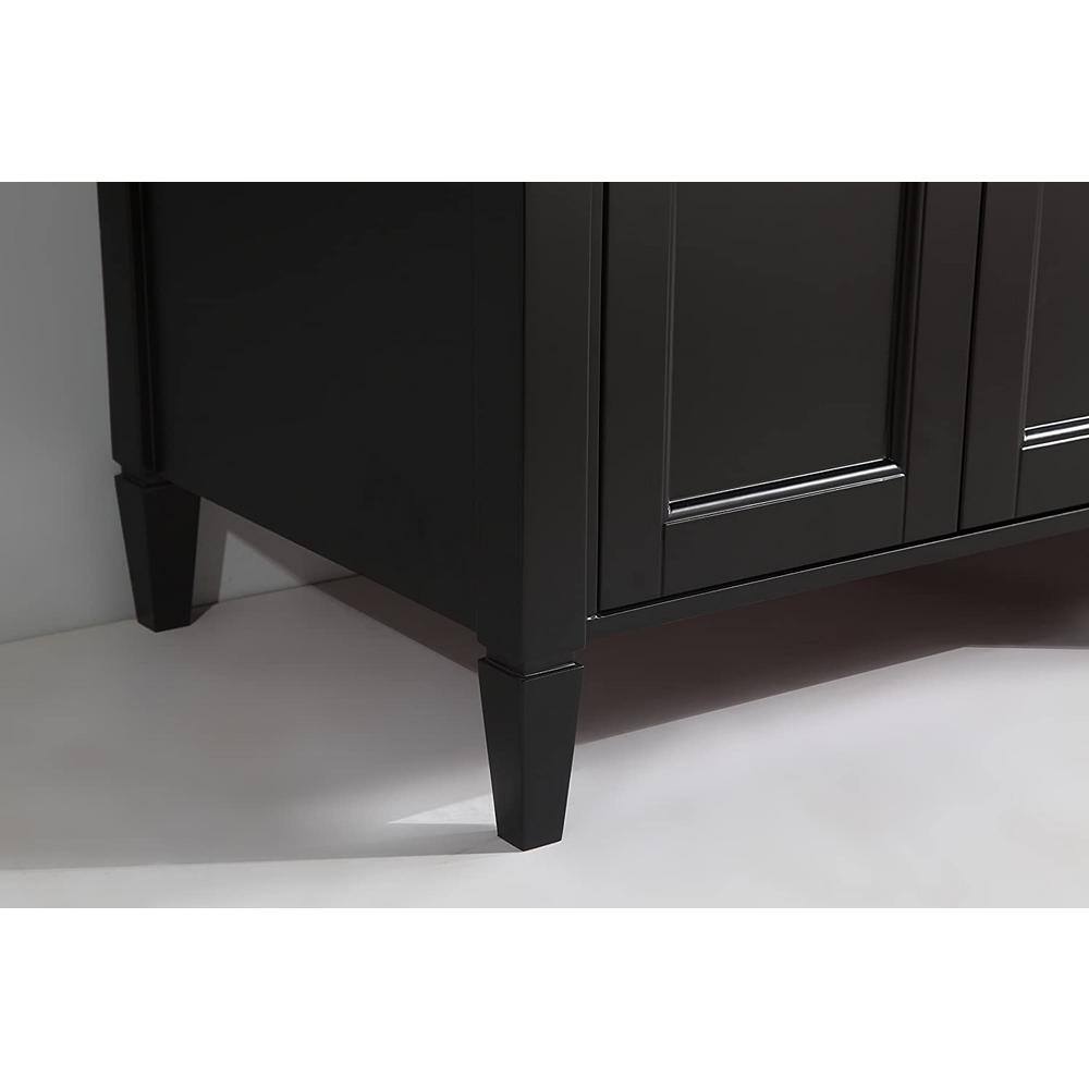 Vanity Art Savona 30 in. W x 22 in. D x 36 in. H Bath Vanity in Espresso with White Marble Top, White Basin, and Mirror