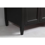 Vanity Art Savona 30 in. W x 22 in. D x 36 in. H Bath Vanity in Espresso with White Marble Top, White Basin, and Mirror