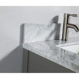 Vanity Art Savona 30 in. W x 22 in. D x 36 in. H Bath Vanity in Espresso with White Marble Top, White Basin, and Mirror