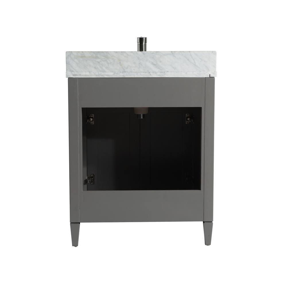 Vanity Art Savona 30 in. W x 22 in. D x 36 in. H Bath Vanity in Grey with Vanity Top in White with White Basin and Mirror