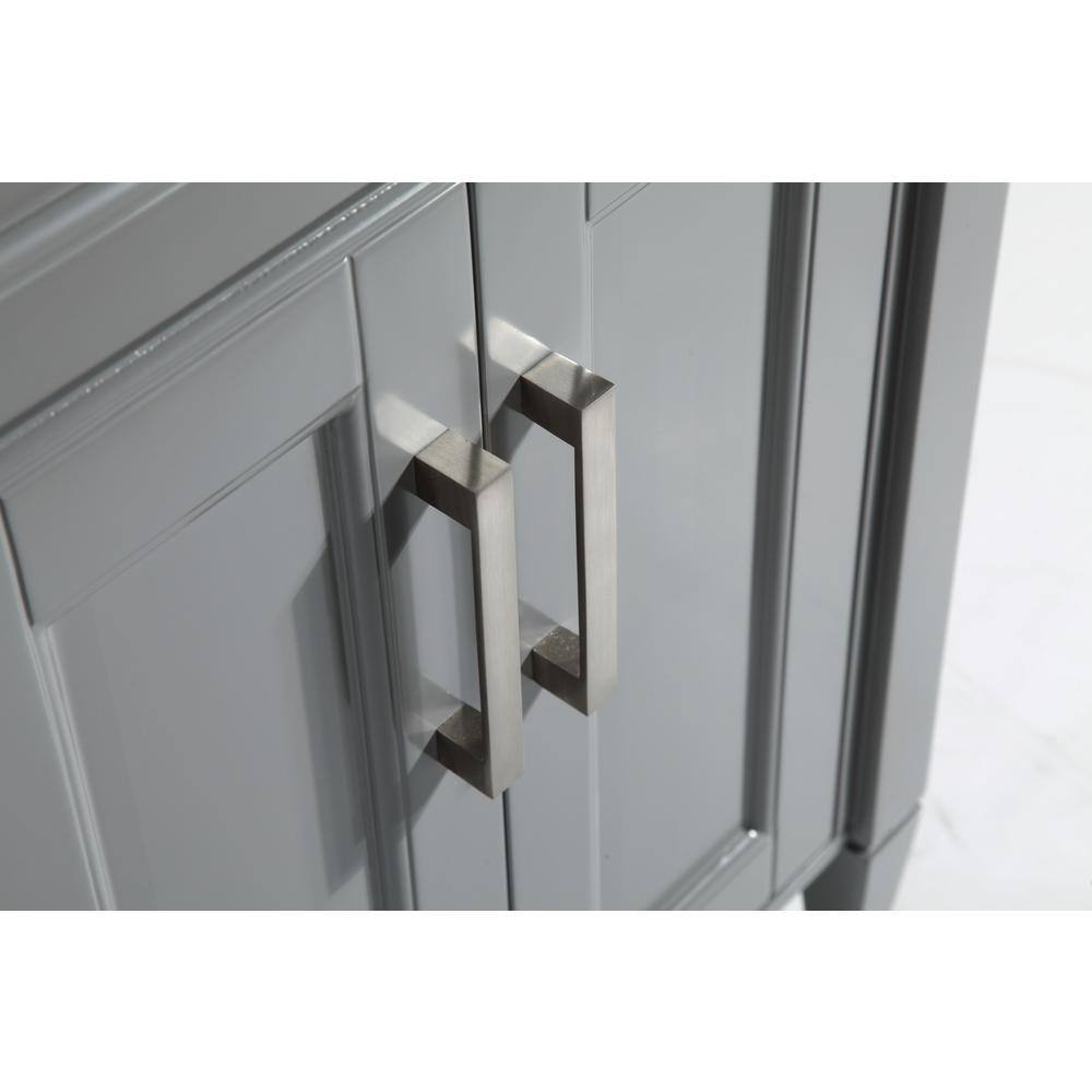 Vanity Art Savona 30 in. W x 22 in. D x 36 in. H Bath Vanity in Grey with Vanity Top in White with White Basin and Mirror