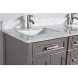 Vanity Art Savona 72 in. W x 22 in. D x 36 in. H Bath Vanity in Grey with Vanity Top in White with White Basin and Mirror