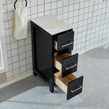 Vanity Art 42 in. W x 18 in. D x 36 in. H Bathroom Vanity in Espresso with Single Basin Vanity Top in White Ceramic and Mirror