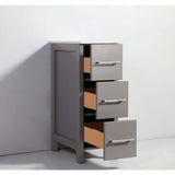 Vanity Art Brescia 72 in. W x 18 in. D x 36 in. H Bath Vanity in Grey with Vanity Top in White with White Basin and Mirror