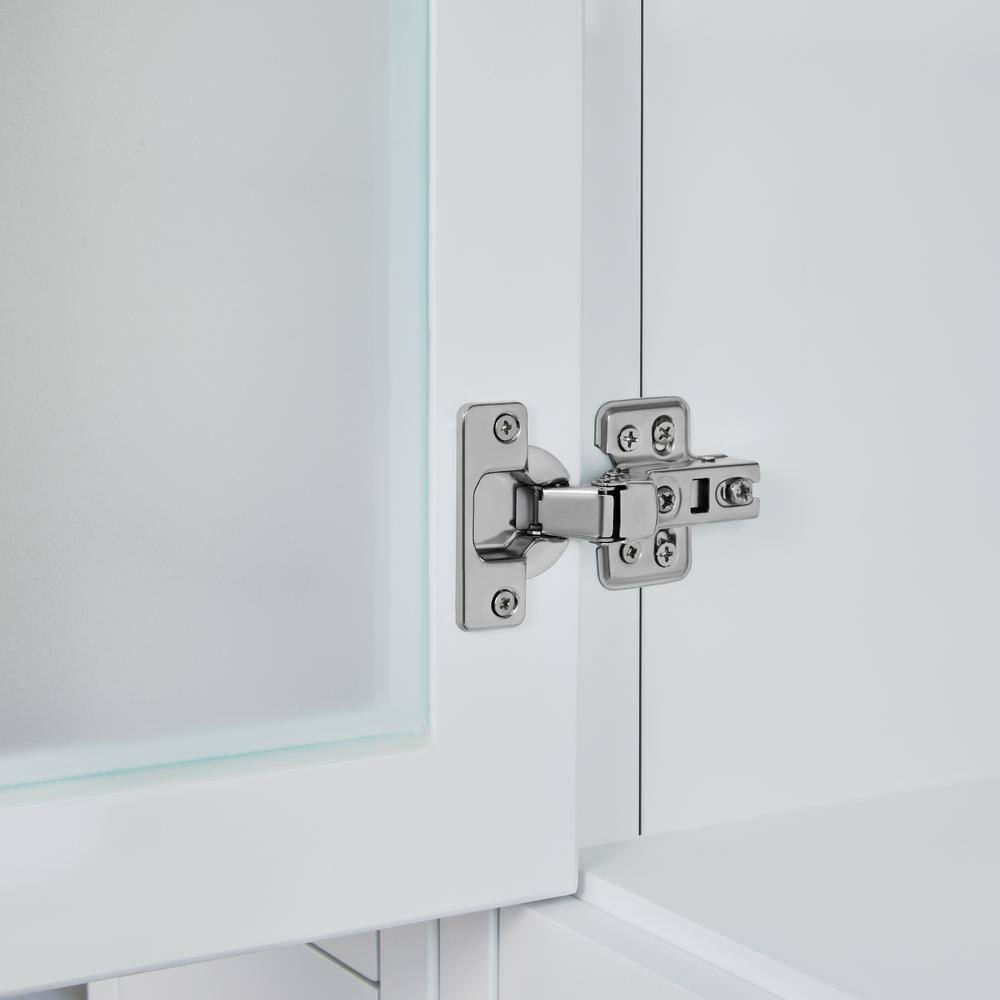 Vanity Art Brescia 72 in. W x 18 in. D x 36 in. H Bath Vanity in White with Vanity Top in White with White Basin and Mirror