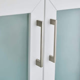 Vanity Art Brescia 72 in. W x 18 in. D x 36 in. H Bath Vanity in White with Vanity Top in White with White Basin and Mirror