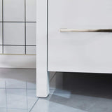 Vanity Art Brescia 72 in. W x 18 in. D x 36 in. H Bath Vanity in White with Vanity Top in White with White Basin and Mirror