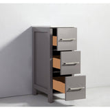 Vanity Art Brescia 84 in. W x 18 in. D x 36 in. H Bath Vanity in Grey with Vanity Top in White with White Basin and Mirror