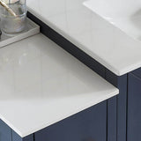 Vanity Art Brescia 96 in. W x 18 in. D x 36 in. H Double Sink Bath Vanity in Blue with White Ceramic Top and Mirror