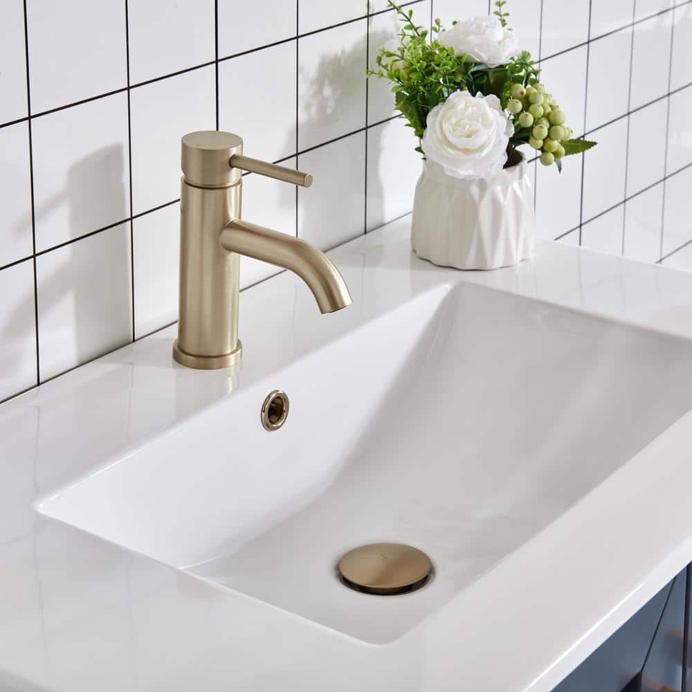 Vanity Art Brescia 30 in. W x 18 in. D x 36 in. H Single Sink Bath Vanity in Blue with White Ceramic Top and Mirror