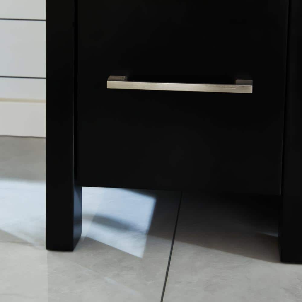 Vanity Art Brescia 108 in. W x 18 in. D x 36 in. H Bathroom Vanity in Espresso with Double Basin Top in White Ceramic and Mirrors