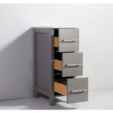 Vanity Art Ravenna 60 in. W Bathroom Vanity in Grey with Double Basin in White Engineered Marble Top and Mirror