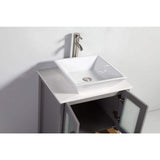 Vanity Art Ravenna 60 in. W Bathroom Vanity in Grey with Double Basin in White Engineered Marble Top and Mirror