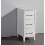 Vanity Art Ravenna 54 in. W Bathroom Vanity in White with Single Basin in White Engineered Marble Top and Mirror