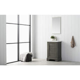 Vanity Art Vannes 20 in. W x 16 in. D x 34.5 in. H Bathroom Vanity in Silver Grey with Ceramic Top