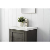 Vanity Art Vannes 20 in. W x 16 in. D x 34.5 in. H Bathroom Vanity in Silver Grey with Ceramic Top