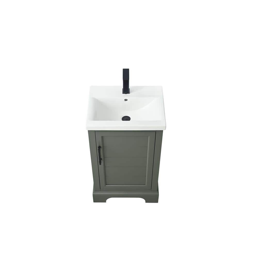Vanity Art Vannes 20 in. W x 16 in. D x 34.5 in. H Single Sink Bathroom Vanity in Vintage Green with Ceramic Top