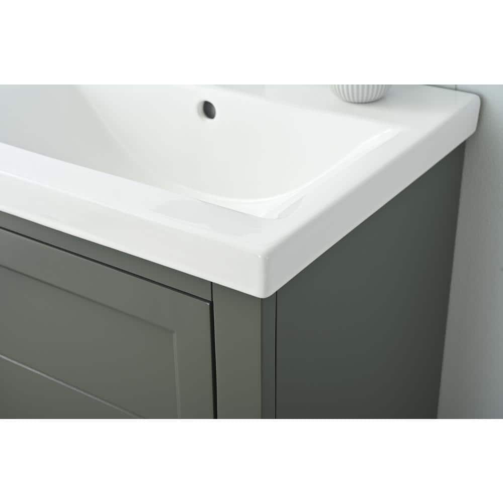 Vanity Art Vannes 20 in. W x 16 in. D x 34.5 in. H Single Sink Bathroom Vanity in Vintage Green with Ceramic Top