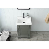 Vanity Art Vannes 20 in. W x 16 in. D x 34.5 in. H Single Sink Bathroom Vanity in Vintage Green with Ceramic Top