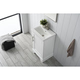 Vanity Art Vannes 20 in. W x 16 in. D x 34.5 in. H Bathroom Vanity in White with Ceramic Top