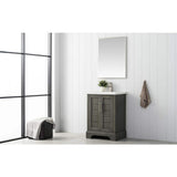Vanity Art Vannes 24 in. W x 18 in. D x 34.5 in. H Bathroom Vanity in Silver Grey with Ceramic Top